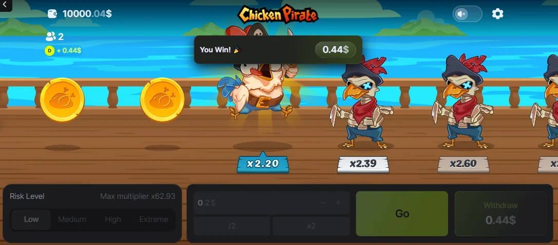 Chicken Pirate Jogo